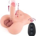 Barnett Male Butt Titreşimli İtme Hareketli Şarjlı Uzaktan Kumandalı Penisli Yarım Vücut 2