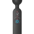 LCD Ekranlı Isıtmalı Şarjlı 12 Titreşim Modlu Wand Vibratör 22 cm 1
