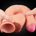 LoveToy Çift Katmanlı Platinyum Silikon Realistik Dildo 28 cm 5