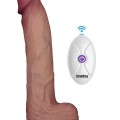 Lovetoy 10″ Vibrating Sliding Skin Pro II Silicone Dong 25cm 2