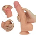 LoveToy Çift Katmanlı Isıtmalı Şarjlı Döner Başlı Titreşimli Realistik Dildo 21.5 cm 4