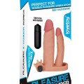 LoveToy Pleasure X Tender İkili Titreşimli Realistik Penis Kılıfı 2.5 cm Uzatmalı Ek Resim