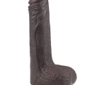 LoveToy Sliding Çift Katmanlı Realistik Dildo 17.5 cm Siyah 2