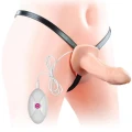Unisex İçi Boş Belden Bağlamalı Titreşimli Penis 16.5 cm 2