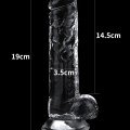 LoveToy 7.5” Flawless Clear Dildo Esnek Jel Dildo 19 cm 4