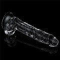 LoveToy 7.5” Flawless Clear Dildo Esnek Jel Dildo 19 cm Ek Resim