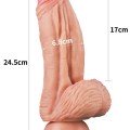 Lovetoy Çift Katmanlı Platinyum Silikon Monster Dildo 25 cm Ten 6