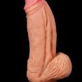 Lovetoy Çift Katmanlı Platinyum Silikon Monster Dildo 25 cm Ten 3