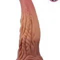 LoveToy Çift Katmanlı Platinyum Silikon Monster Dildo 25 cm 2