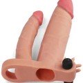 LoveToy Pleasure X Tender İkili Titreşimli Realistik Penis Kılıfı 2.5 cm Uzatmalı 4