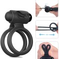 Çift Halkalı Klitoris Uyarıcılı Titreşimli Penis Halkası 2