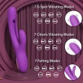 G Spot ve Klitoris Uyarıcılı Okşama Hareketli Şarjlı Rabbit Vibratör 5