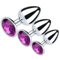 NOXXX Steel Metal Jeweled Butt Plug 3’lü Set 1