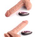 NOXXX Isıtmalı İleri Geri Hareketli Çift Katmanlı Uzaktan Kumandalı Şarjlı Dildo 21 cm Melez 3