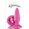 Glams Gem Plug Taşlı Silikon Anal Plug 10.5 cm Pembe 2