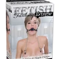 Pipedream Fetish Fantasy Extreme Deluxe Ağız Topu ve Göğüs Klipsi 2