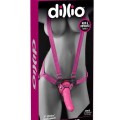 Pipedream Dillio 7″ Strap on Suspender Harness Set Pembe Ek Resim