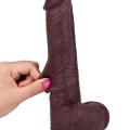 Real Skin 8″ Çift Katmanlı Kayan Derili Gerçekçi Siyah Penis 20 cm 3