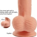 VSCNovelty 7.6″ Çift Katmanlı Kayan Derili Gerçekçi Dildo 19 cm Ek Resim