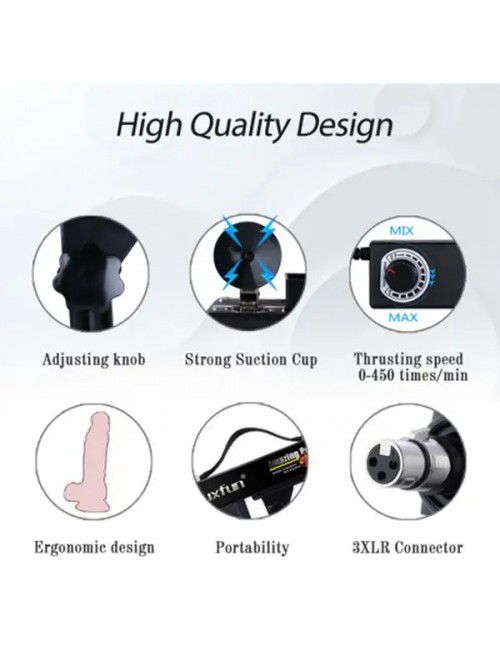 Auxfun 3XLR Vantuz Adaptörlü Seks Makinesi Ek Resim