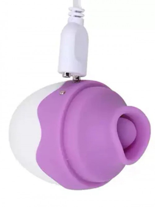 Gizli Yumurta Şeklinde Klitoris Dil Vibratörü Şarjlı 5