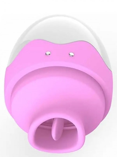 Gizli Yumurta Şeklinde Klitoris Dil Vibratörü Şarjlı