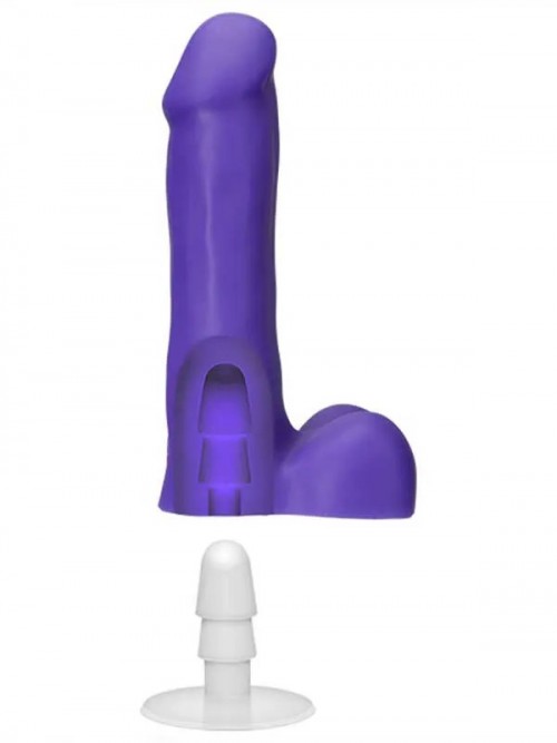 American Pop! Icon Slim 6″ Vac-U-Lock Özellikli Realistik Dildo 16.5 cm Mor 3