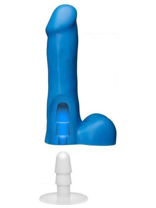 American Pop! Icon Slim 6″ Vac-U-Lock Özellikli Realistik Dildo 16.5 cm Mavi 3