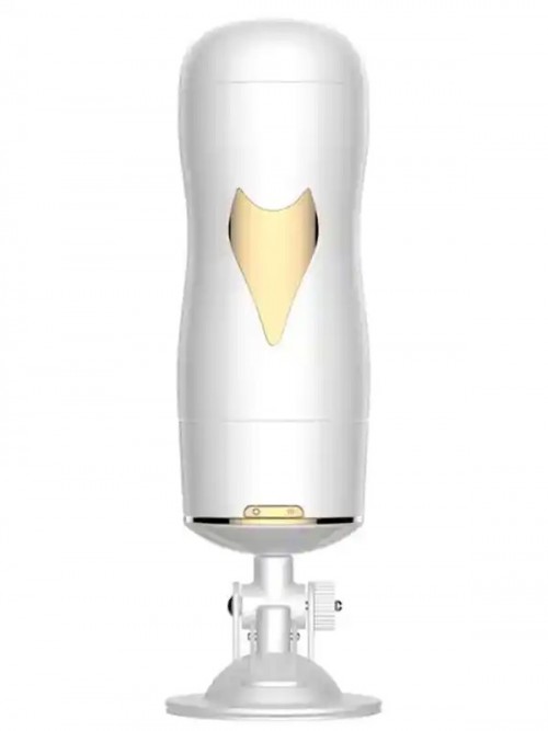 FoxShow Titreşimli Şarjlı Vajinal ve Oral Çift Taraflı Vantuzlu Mastürbatör