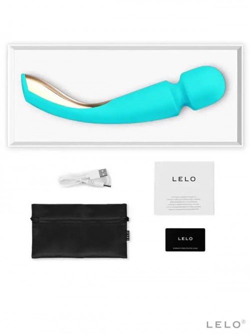 LELO Smart Wand 2 Medium Ultra Güçlü Wand Vibratör Mavi 4