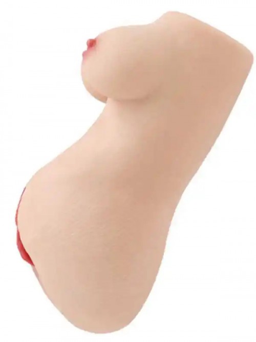 Anal ve Vajinal Çift Girişli Göğüslü Mastürbatör 4