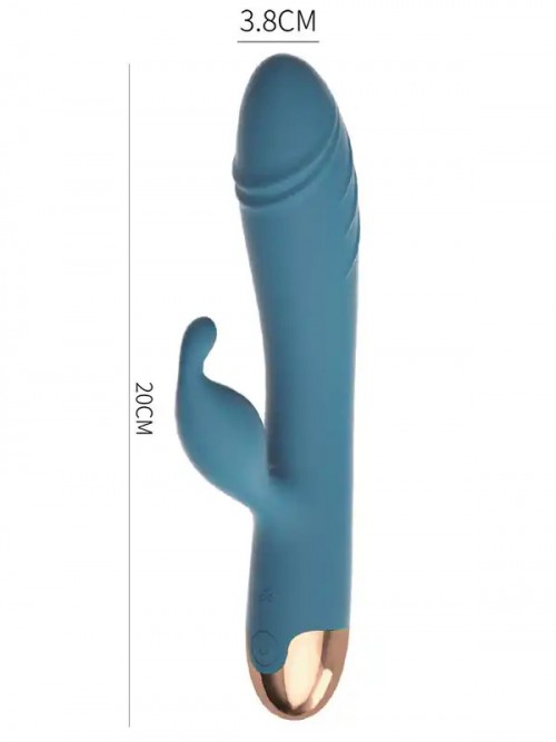 Dönme Hareketli Şarjlı 10 Titreşim Modlu Tavşan Vibratör 20 cm 2