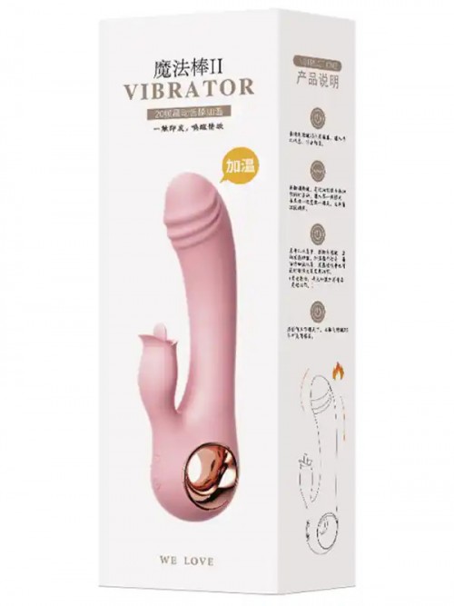 Isıtmalı Şarjlı Dil Sitimilasyonlu Lüks Vibratör 19 cm 4