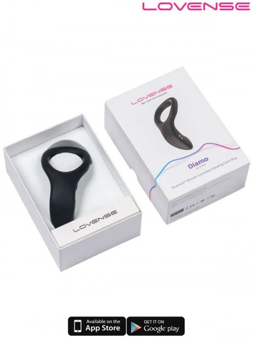 Lovense Diamo Telefon Kontrollü Titreşimli Penis Halkası Ek Resim