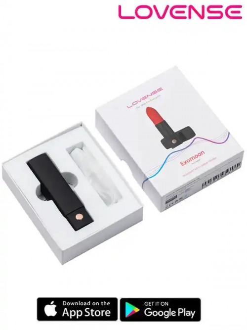 Lovense Exomoon Telefon ve Bluetooth Kontrollü Gizli Ruj Vibratör Ek Resim