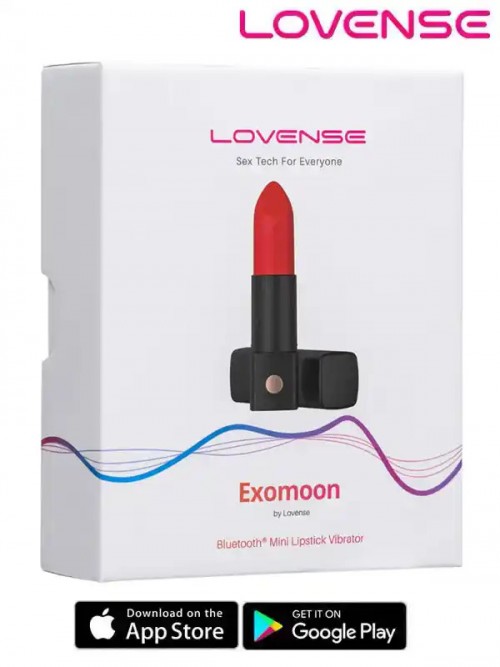 Lovense Exomoon Telefon ve Bluetooth Kontrollü Gizli Ruj Vibratör Ek Resim