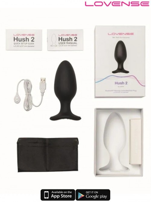 Lovense HUSH 2 Telefon ve Bluetooth Kontrollü Anal Plug 2.25″ 5