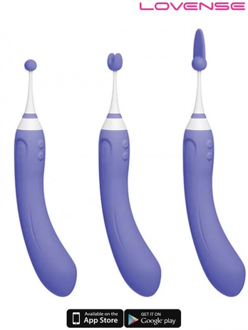 Lovense Hyphy Telefon Kontrollü G Spot Klitoris ve Göğüs Ucu Uyarıcılı Vibratör 2