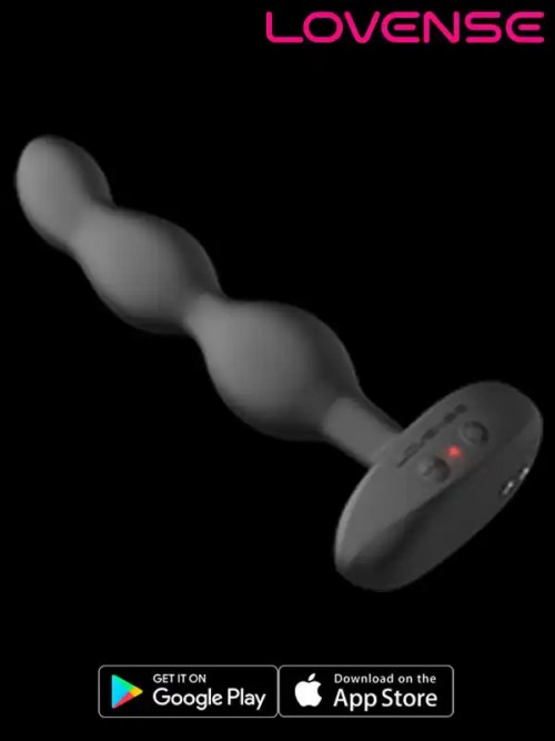 Lovense Ridge Telefon Kontrollü Anal Beads Vibratör 360° Rotating 6