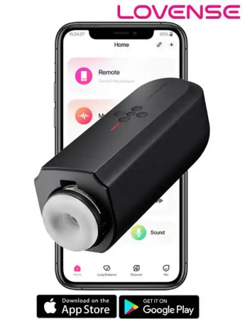 Lovense Solace Telefon Kontrollü İleri Geri Hareketli Erkek Mastürbatör