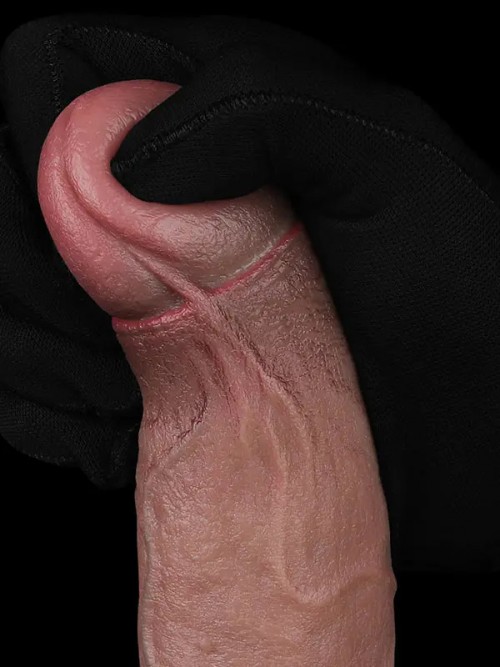 Lovetoy 9” Dual Layered Silicone Realistik Dildo 23.5 cm Ek Resim