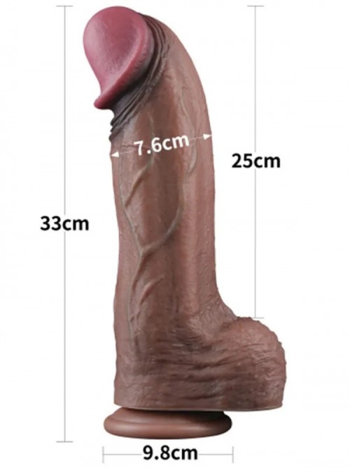 Lovetoy 13” Dual Layered Silicone Cock XXL 33 cm 4