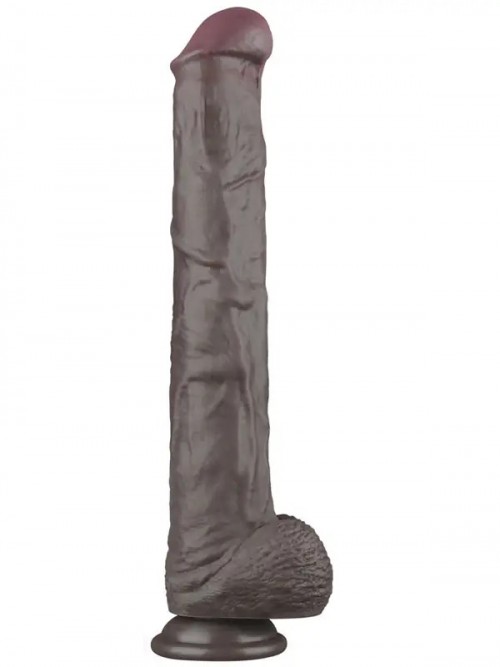 Lovetoy 14.5” Dual Layered Bendable Silicone Cock XXL Dildo 37.5cm 2