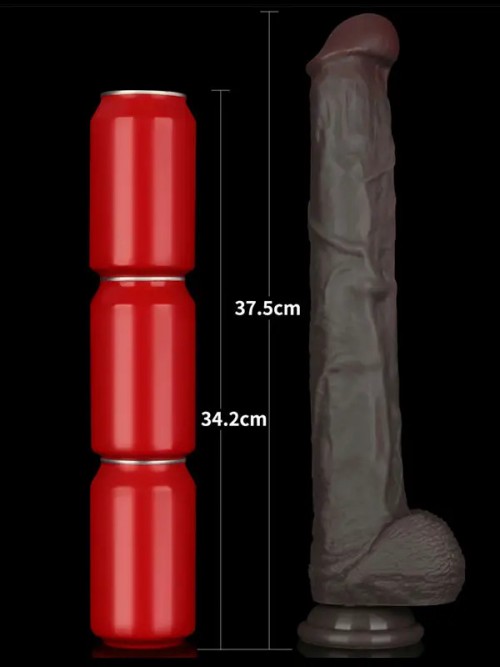 Lovetoy 14.5” Dual Layered Bendable Silicone Cock XXL Dildo 37.5cm 6