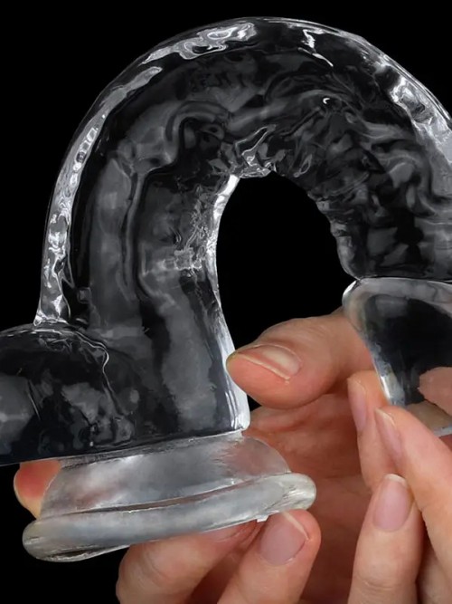 LoveToy 7.5” Flawless Clear Dildo Esnek Jel Dildo 19 cm 5
