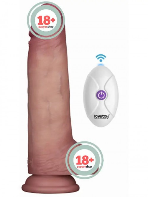 Lovetoy 8.5″ Vibrating Sliding Skin Pro II Silicone Dong 21.5cm