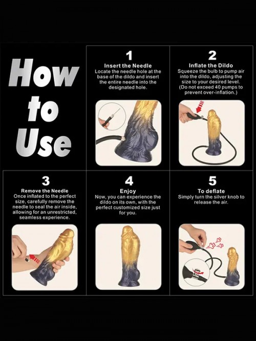 Lovetoy 8” Dual Density Silicone Şişirilebilir Monster Dildo 3