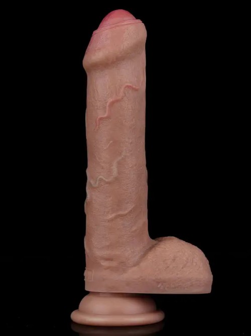 Lovetoy 8” Dual Layered Silicone Sünnetsiz Realistik Penis 20.5 cm 2