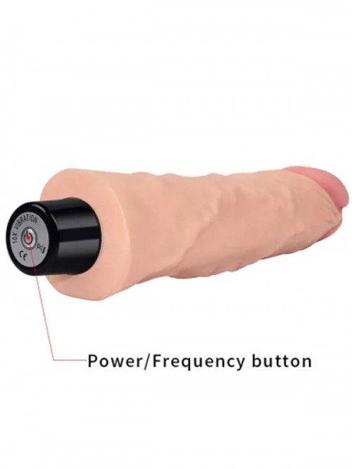 Lovetoy 8″ REAL SOFTEE Titreşimli Et Dokusunda Vibratör 20 cm 6