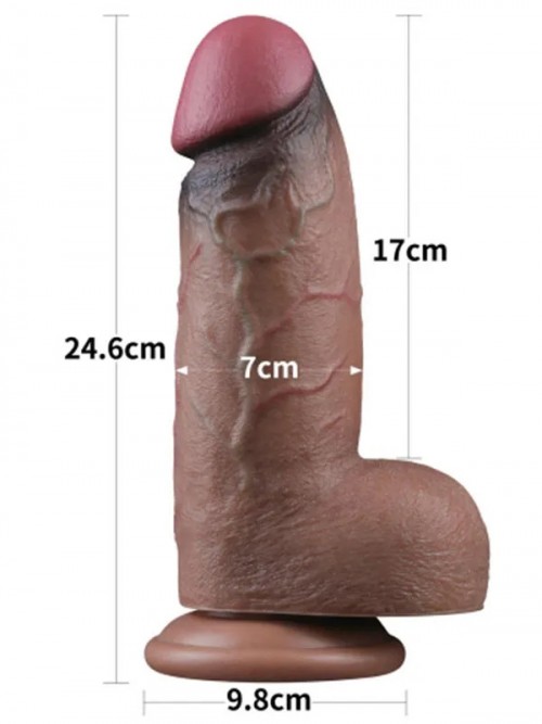 Lovetoy 9.5” Dual Layered Silicone Cock XXL 24.5 cm 4